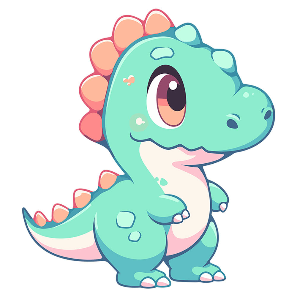 DTF-Strykemerke – Søt dinosaur, Patches, DTF-Strykemerke, Strykemerker til klær, Dinosaur strykemerke, Dino strykemerke