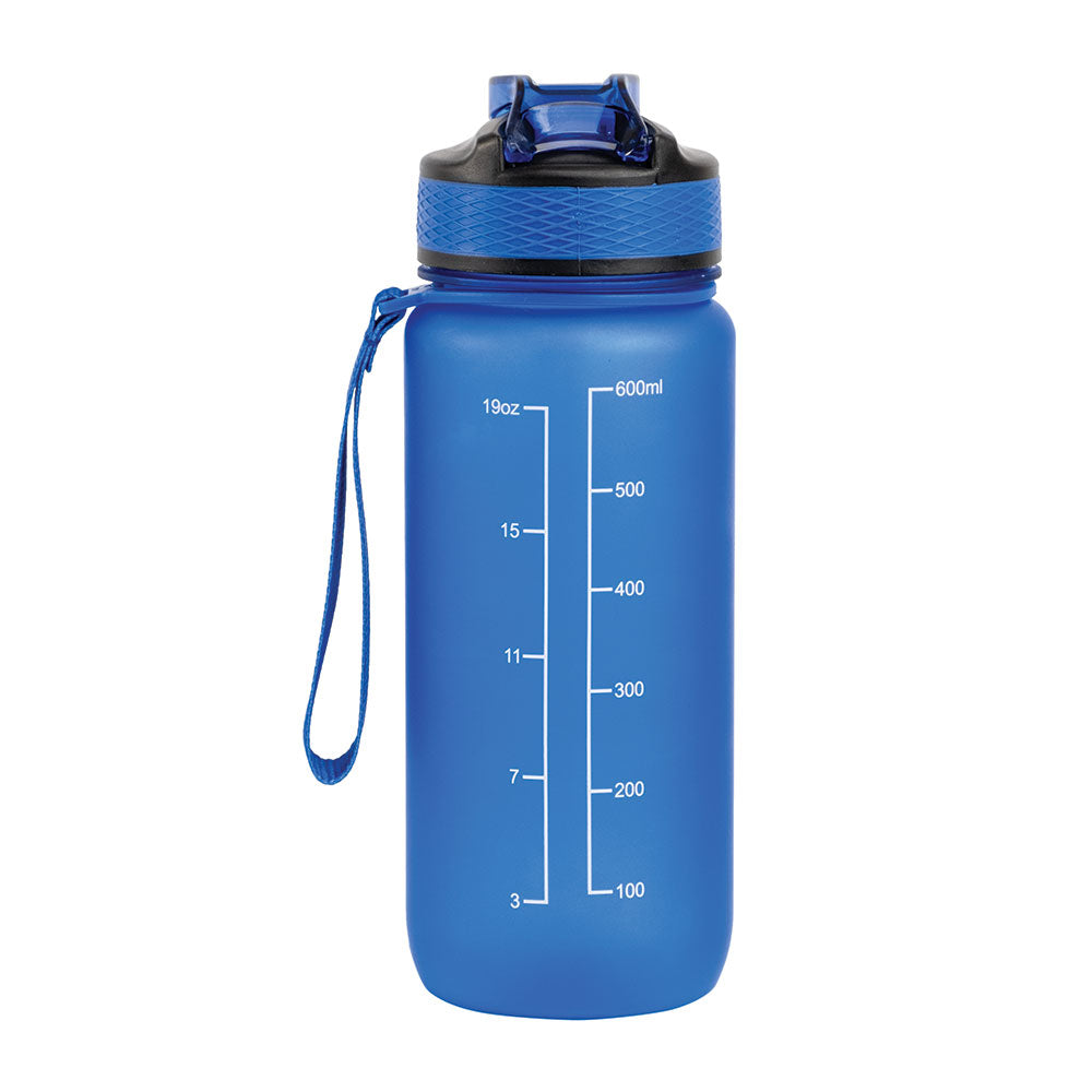 Motivasjonsflaske /m Navn - Havblå - 600ml