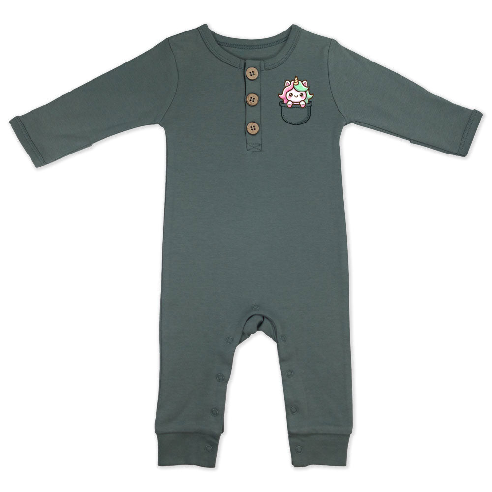 Heldress med Knapper - Lommedyr - Enhjørning