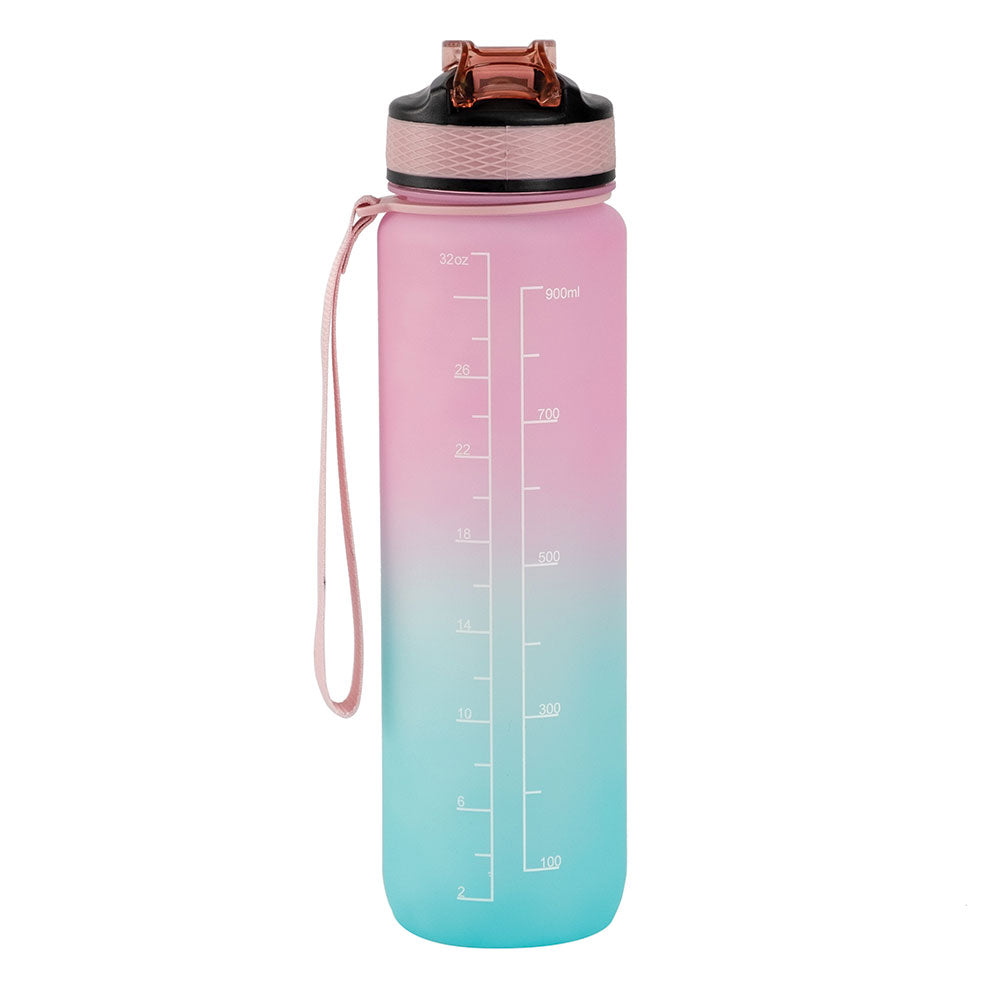 Motivasjonsflaske med Navn - Sukkerspinn - 1000ml, Drikkeflaske, Vannflaske, Drikkeflaske med navn, Vannflaske med navn, Vannmengde side