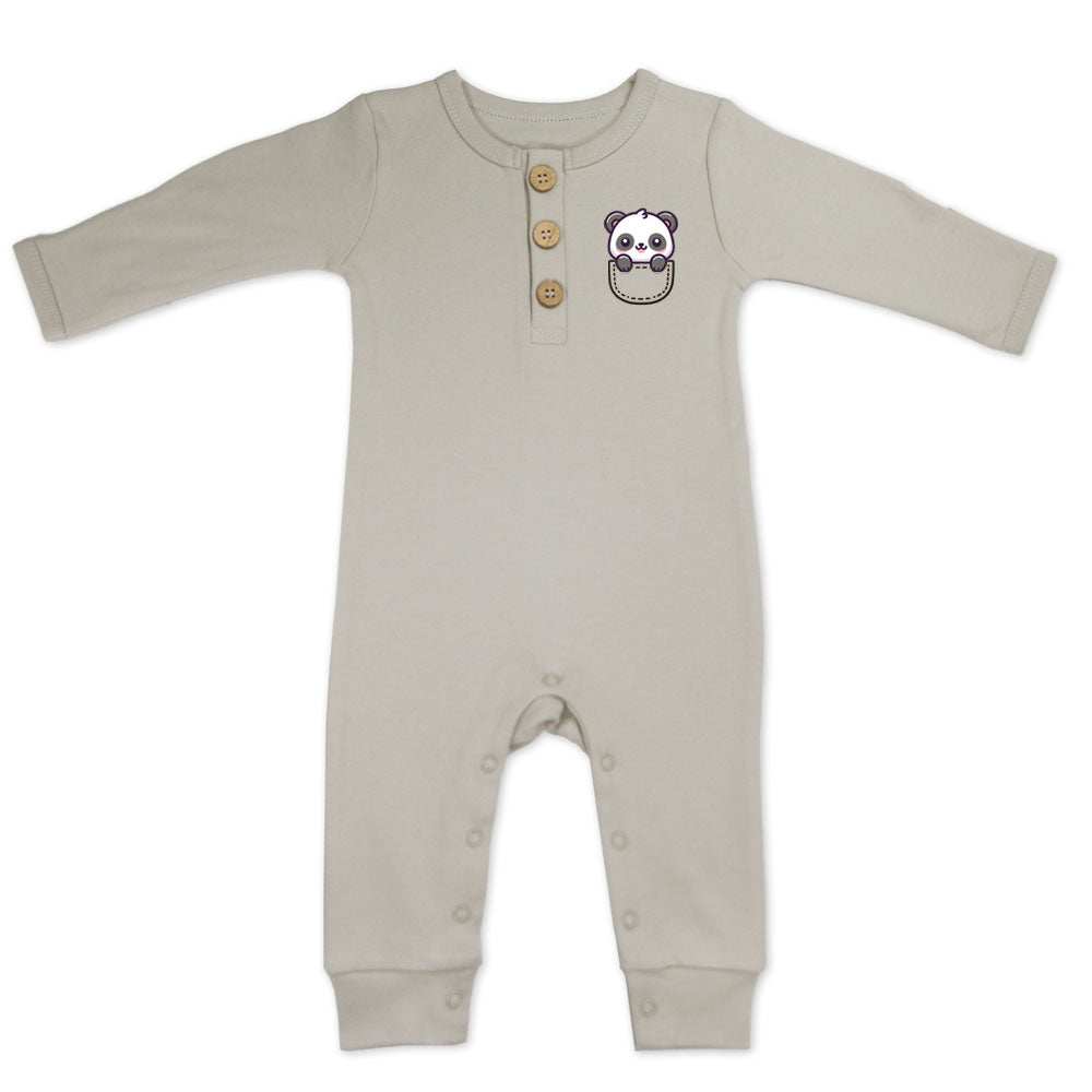 Heldress med Knapper - Lommedyr - Panda