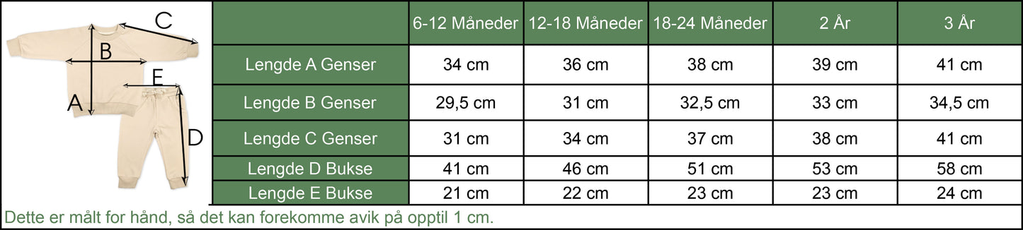 Joggedress Grå - Personlig med brodert navn eller tekst