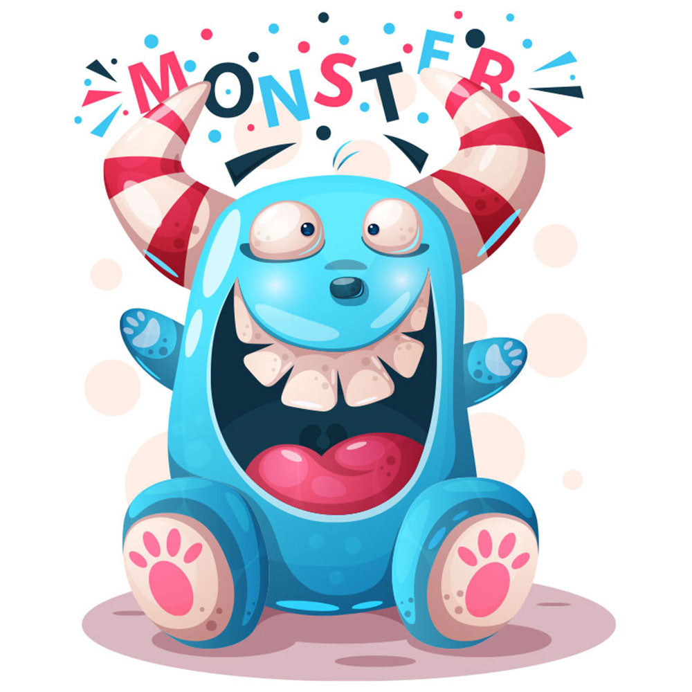 Strykemerke – Monster, Patches, DTF-Strykemerke, Strykemerker til klær, Dyr strykemerke, Søte strykemerker,