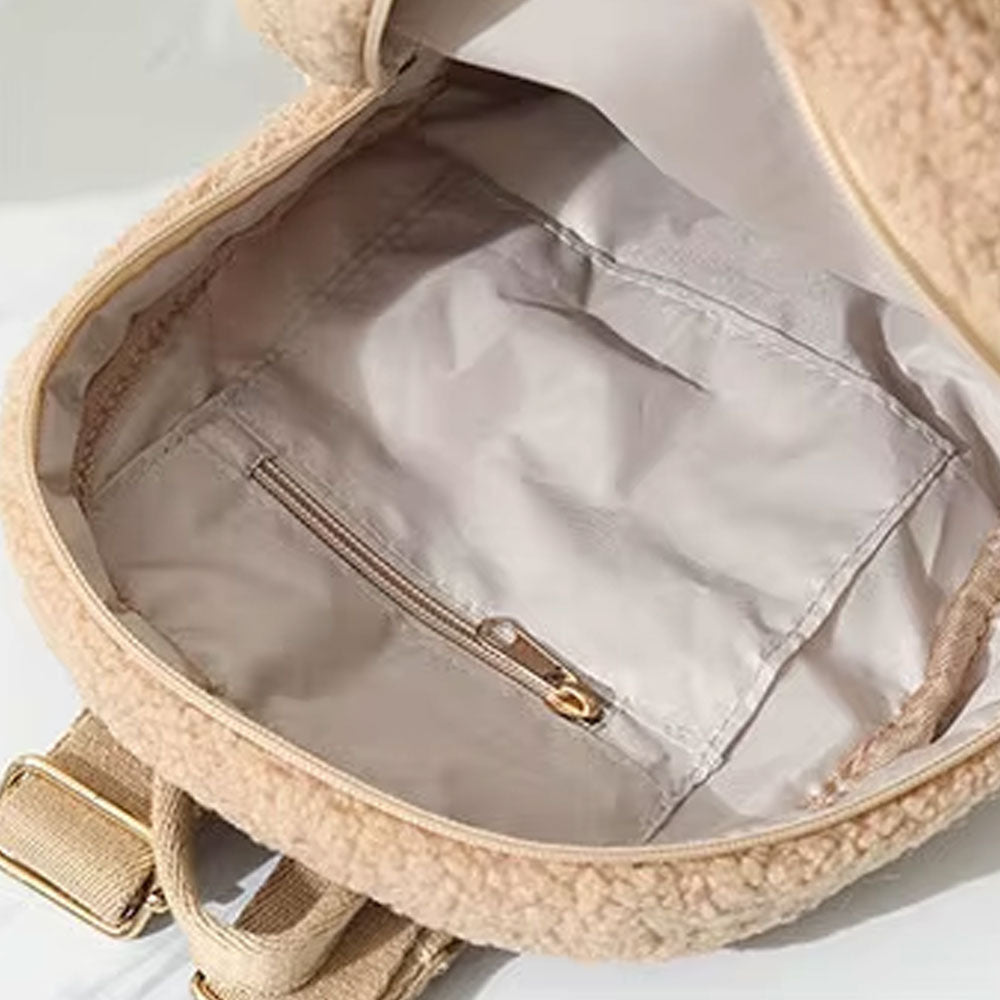 Teddy ryggsekk med Navn – Sand