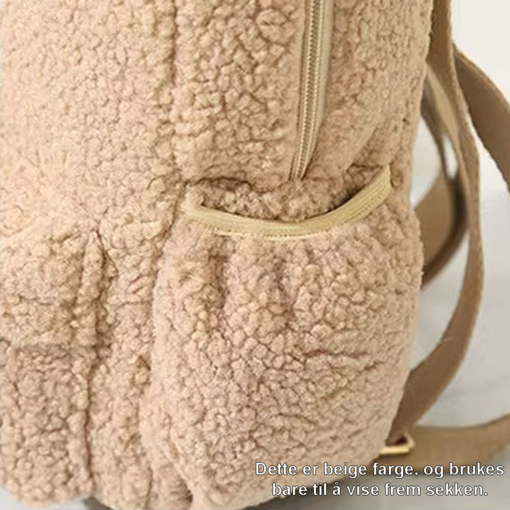 Teddy ryggsekk med Navn – Rosa