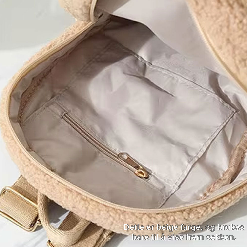 Teddy ryggsekk med Navn – Brun