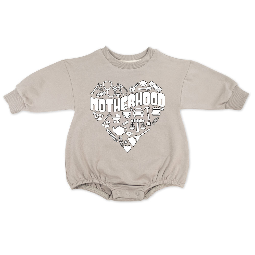 Genser - Motherhood, genser til barn, genser med trykk, front, grå