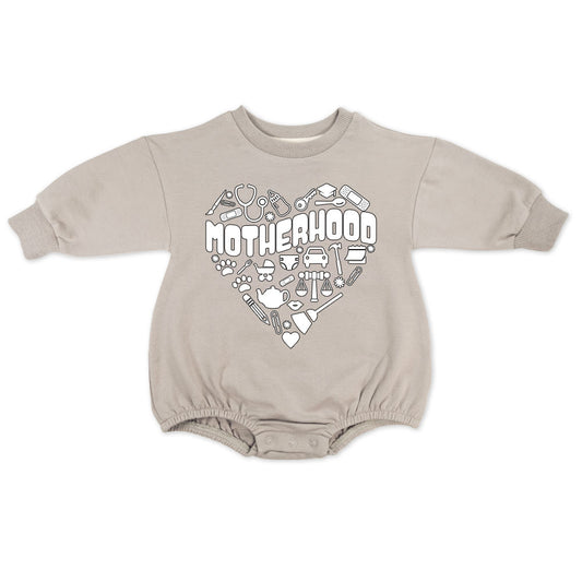 Genser - Motherhood, genser til barn, genser med trykk, front, grå