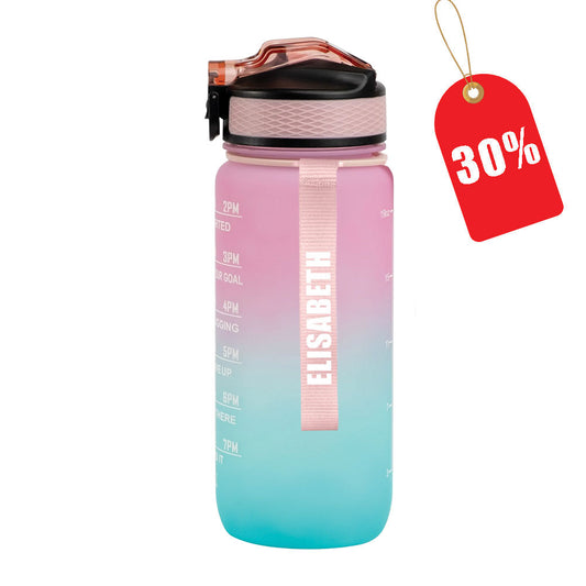 Motivasjonsflaske /m Navn - Sukkerspinn - 600ml
