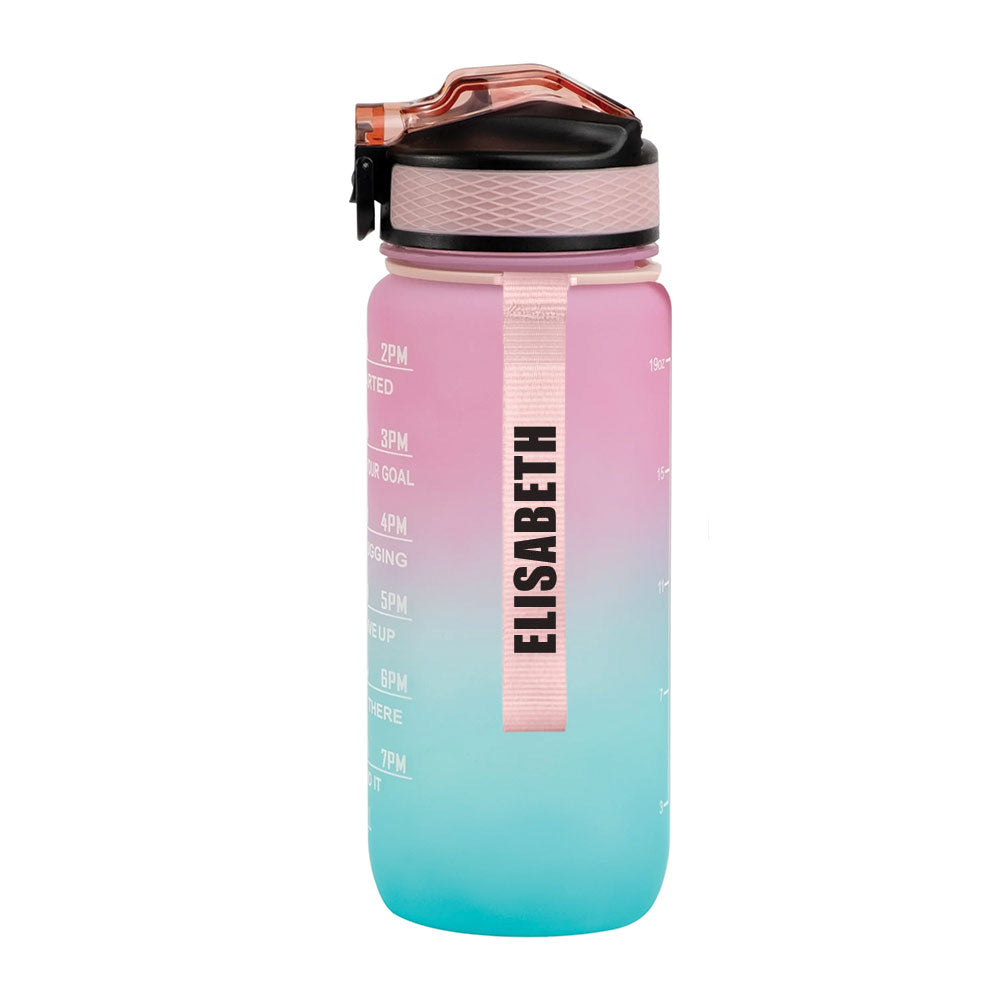 Motivasjonsflaske /m Navn - Sukkerspinn - 600ml