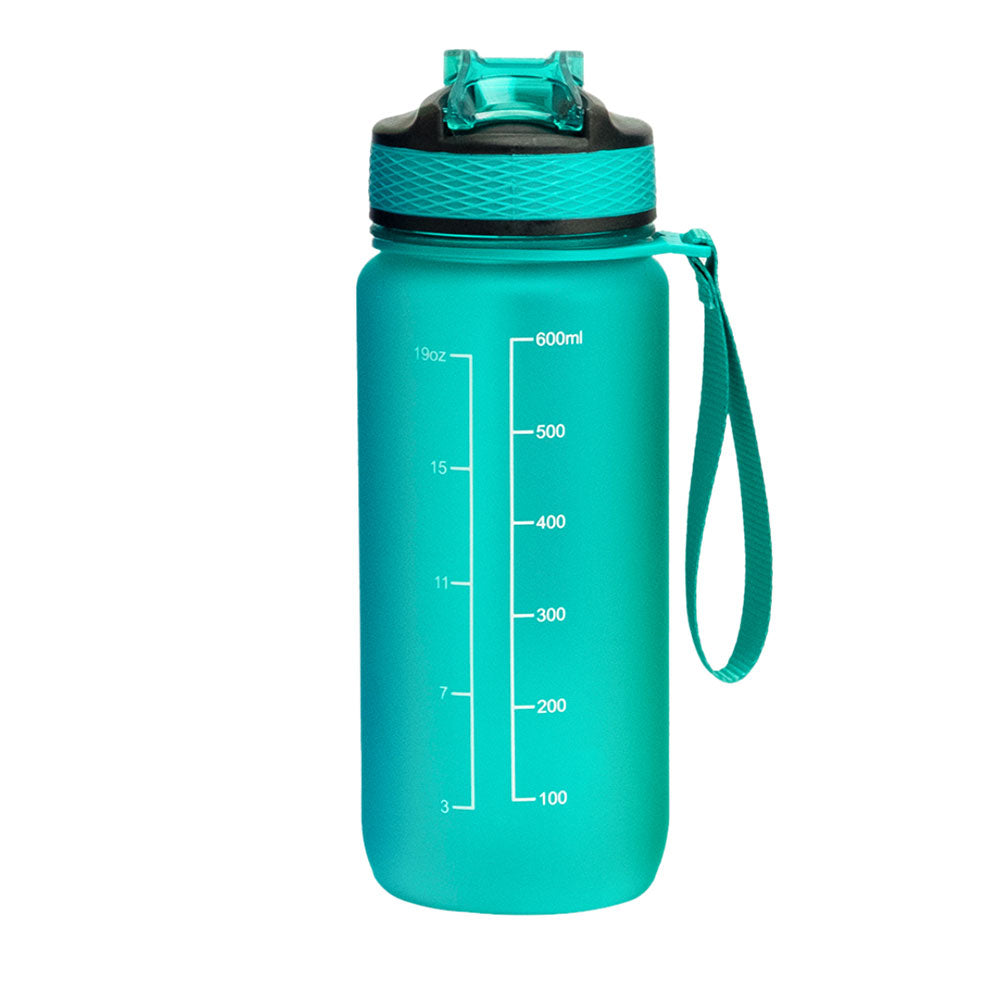 Motivasjonsflaske /m Navn - Emeraldgrønn - 600ml