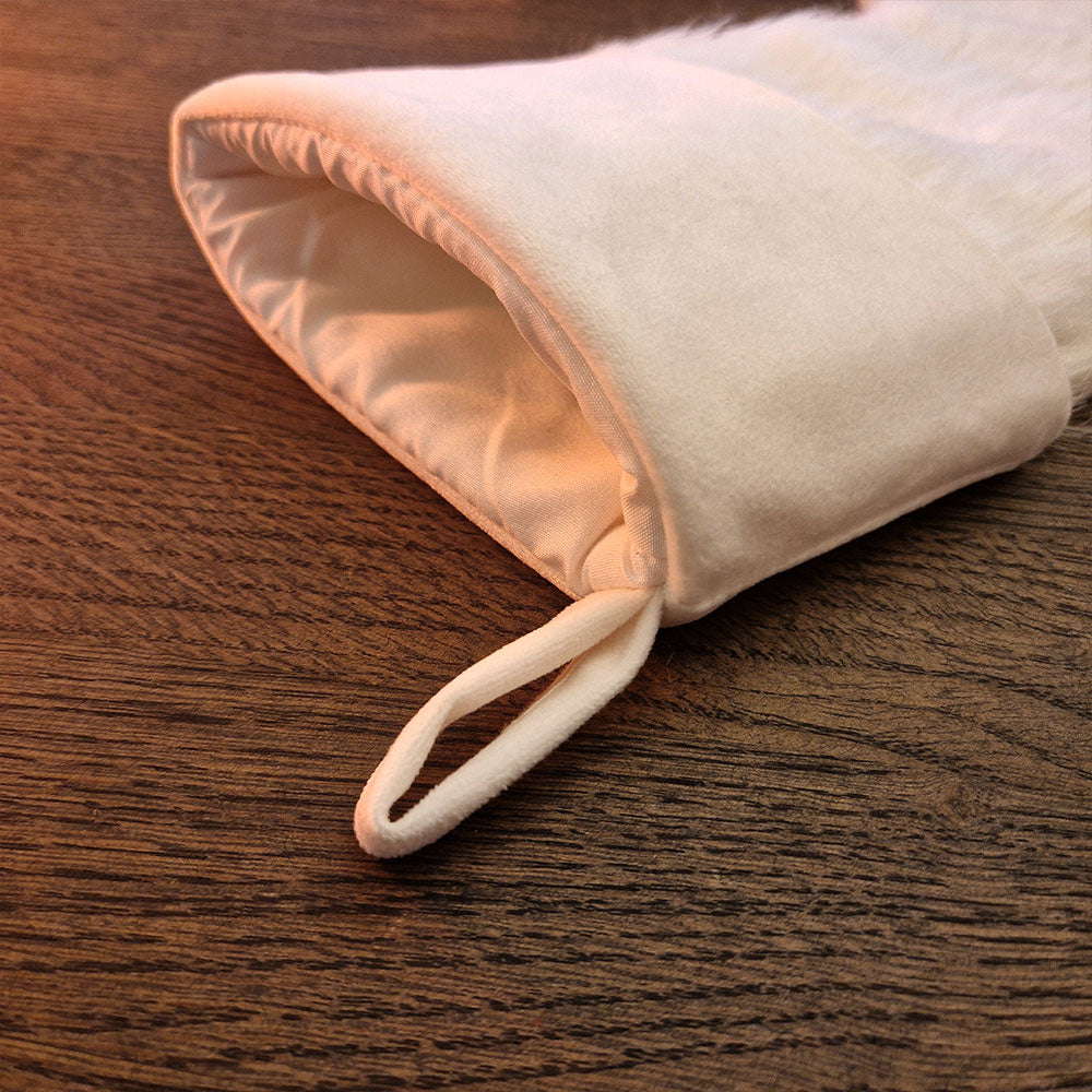 Hvit Luksus Julestrømpe – Personlig brodert navn