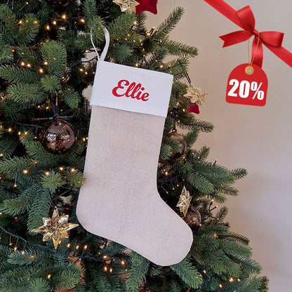 Julestrømpe med Navn, Beige