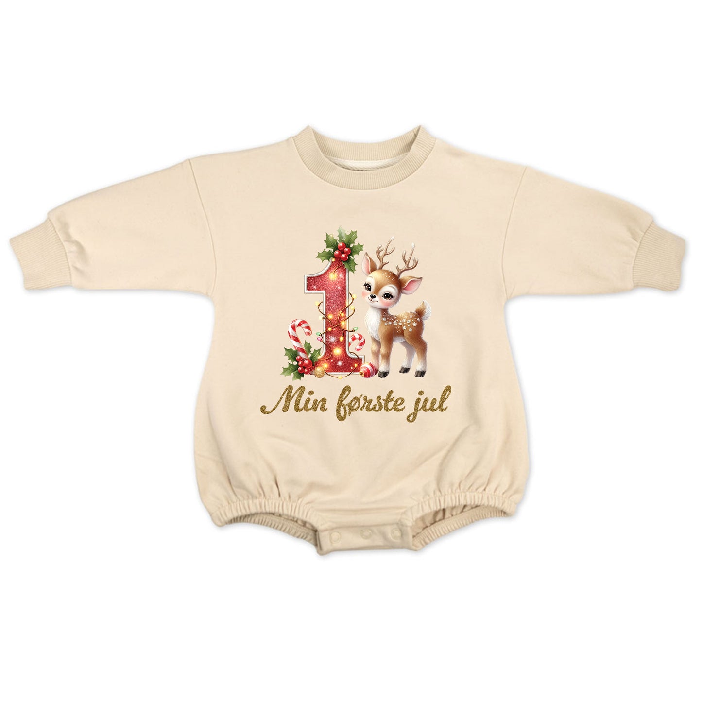 Min første jul - Beige genser (romper)