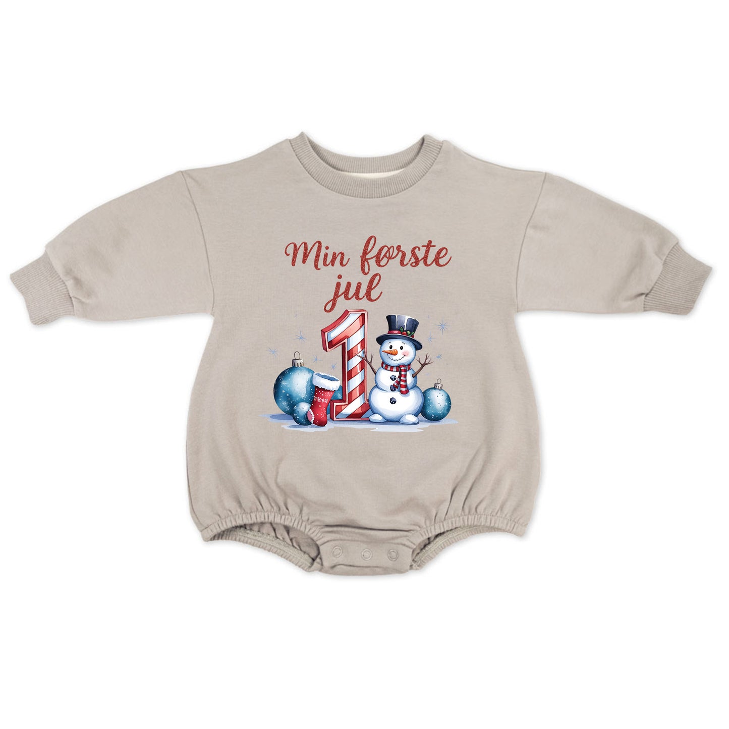Min første jul - Grå genser (romper)