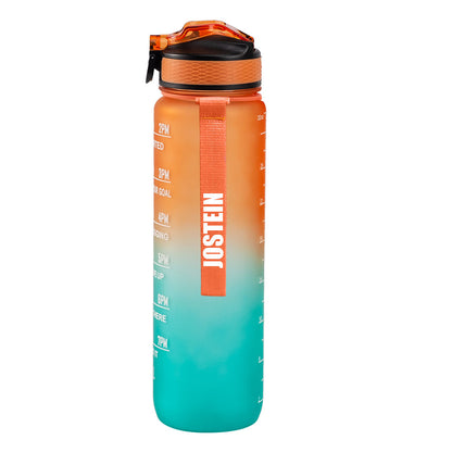 Motivasjonsflaske med Navn - Morgengry - 1000ml, Drikkeflaske, Vannflaske, Drikkeflaske med navn, Vannflaske med navn, Hvit 
navn
