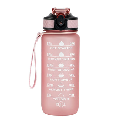 Motivasjonsflaske med Navn - Fersken Rosa - 600ml, Drikkeflaske, Vannflaske, Drikkeflaske med navn, Vannflaske med navn, motivasjon siden