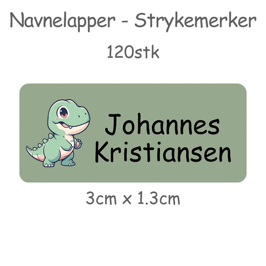 Navnelapper - Strykemerker - Dino