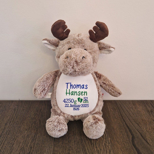 Cubbies Bamse – Personlig brodert nyfødtgave – Babyføtter