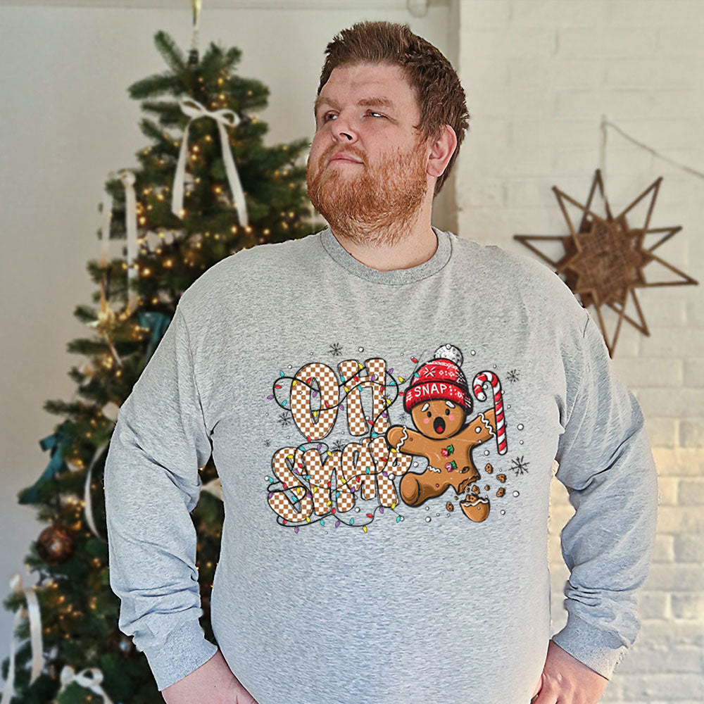 Herre julegenser «Oh Snap» – pepperkakemann