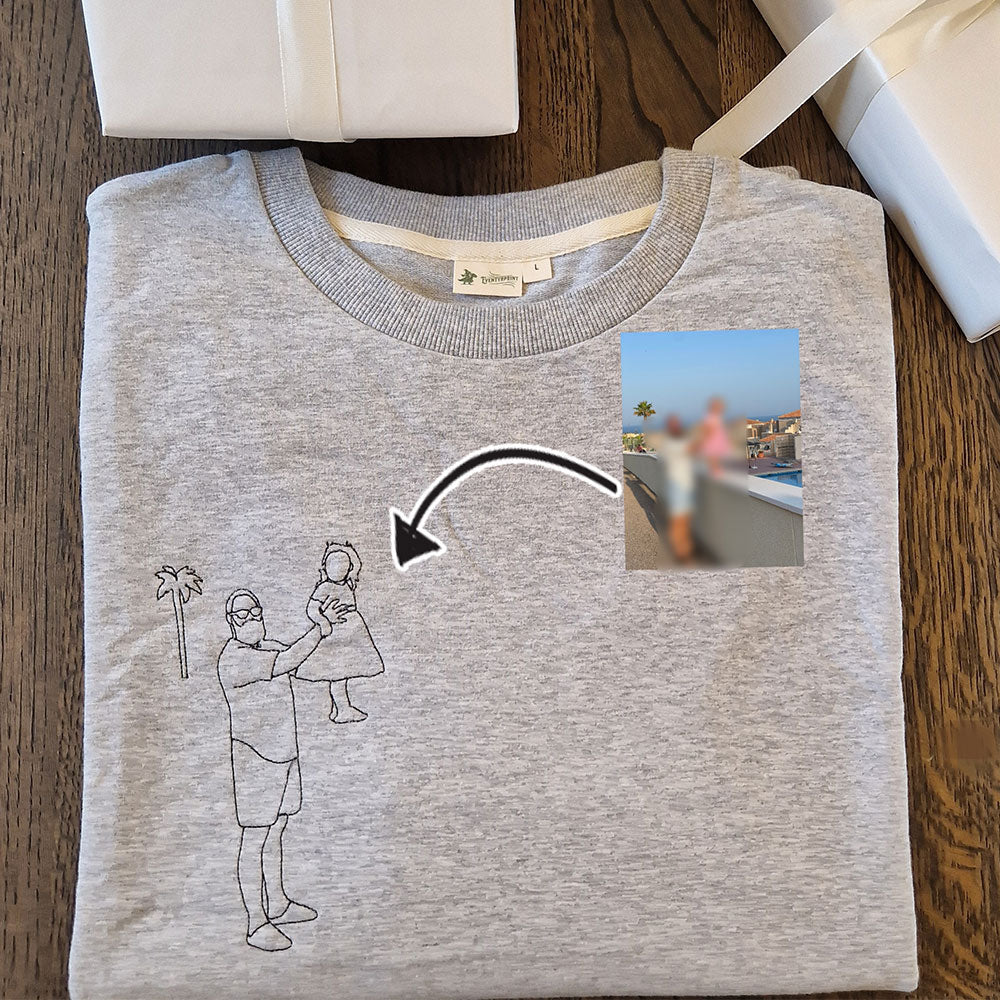 Broderi av bilde - Genser til Herre