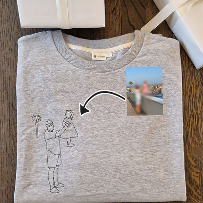 Broderi av bilde - Genser til Herre