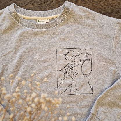 Broderi av bilde - Genser til Herre