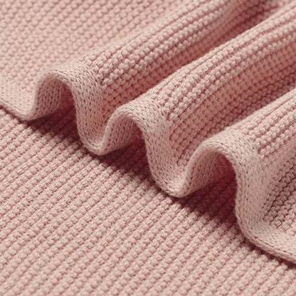 Personlig babyteppe med brodert navn – 100 % bomull - Rosa