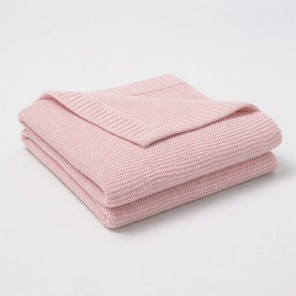 Personlig babyteppe med brodert navn – 100 % bomull - Rosa