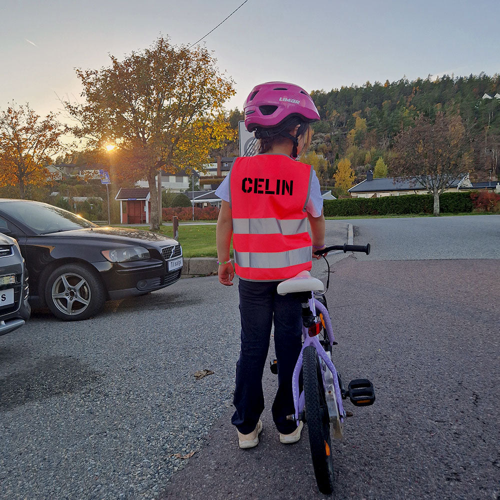 Refleksvest med borrelås - College navn