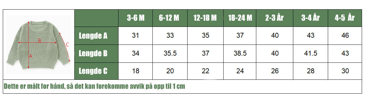 Strikket Genser i Sand – Myk, Oversized og Personlig med Navn