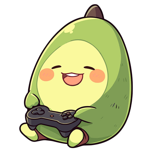 Strykemerke – Gaming Avokado, Patches, DTF-Strykemerke, Strykemerker til klær, Mat strykemerke, Søte strykemerker, Avokado strykemerke, morsomme strykemerker