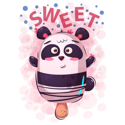 Strykemerke – Panda ispinne, Patches, DTF-Strykemerke, Strykemerker til klær, Dyr strykemerke, Søte strykemerker,
