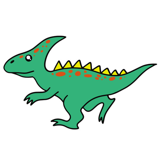 Strykemerke – Tegnet dino, Patches, DTF-Strykemerke, Strykemerker til klær, Dinosaur strykemerke, Dino strykemerke
