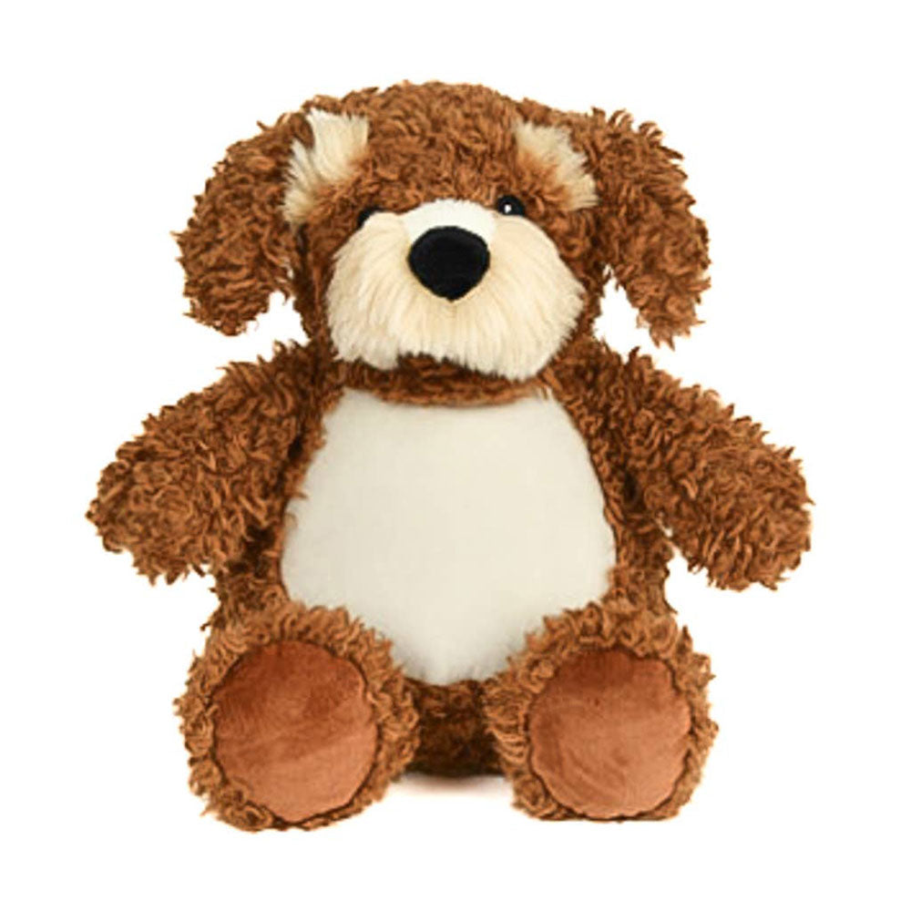 Cubbies hund bamse i myk plysj, personlig kosebamse som gave til baby, dåp og nyfødt